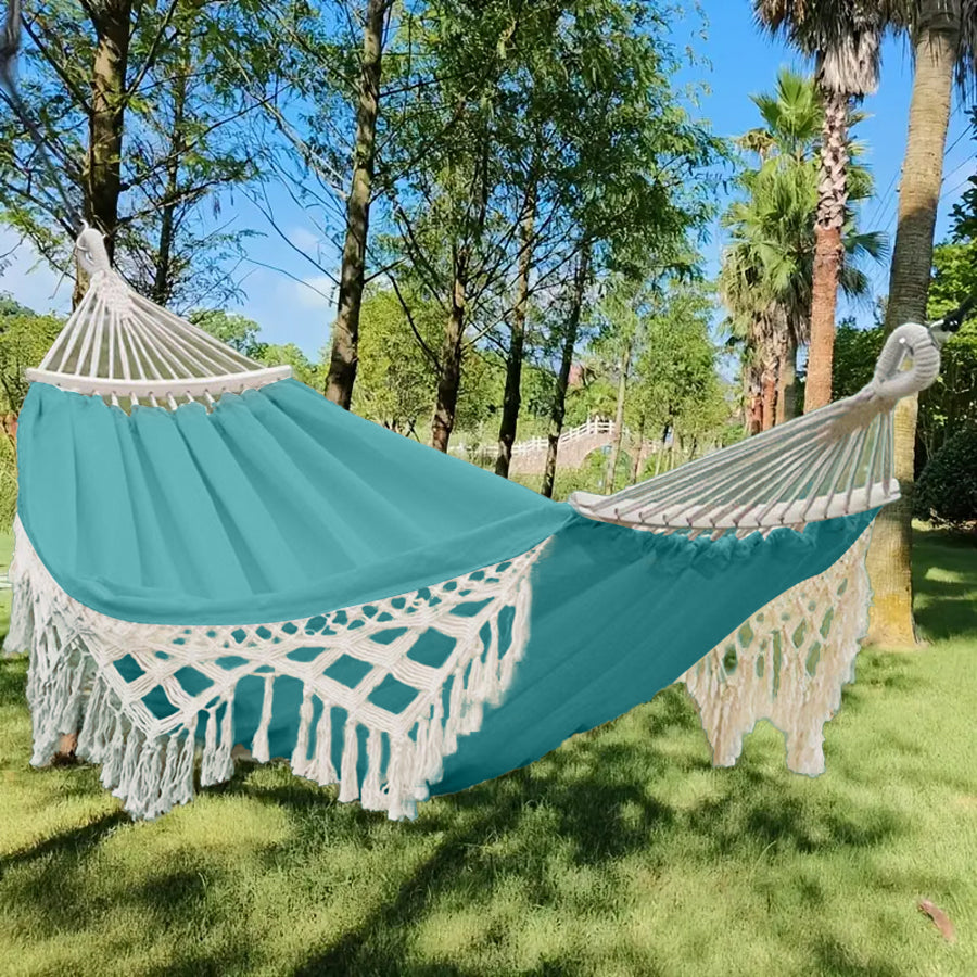 New bright-colored 1-2 person slumber hammocks. Bohemian style. Anti-rollover design. Suitable for the garden. Garden. Outdoor use