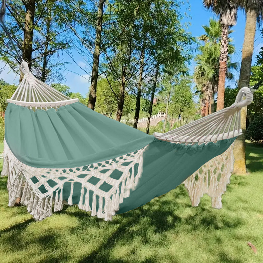 New bright-colored 1-2 person slumber hammocks. Bohemian style. Anti-rollover design. Suitable for the garden. Garden. Outdoor use
