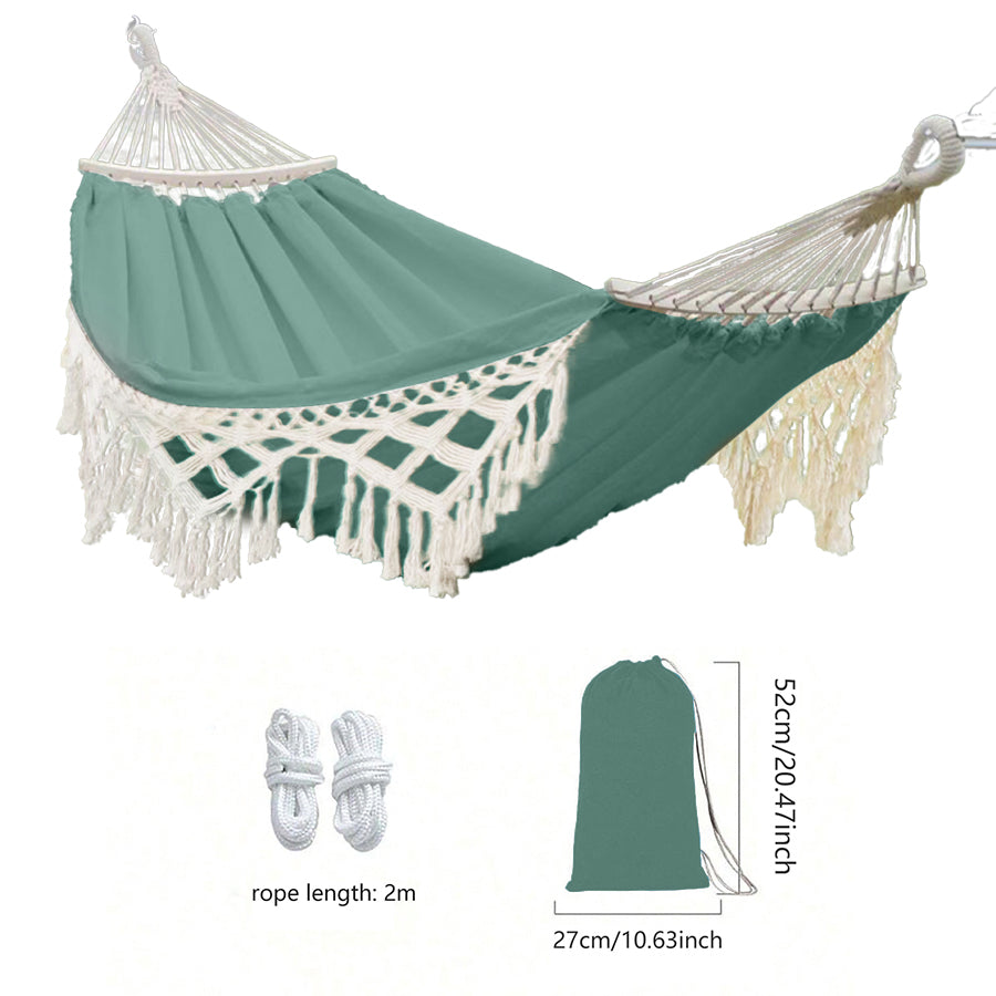 New bright-colored 1-2 person slumber hammocks. Bohemian style. Anti-rollover design. Suitable for the garden. Garden. Outdoor use