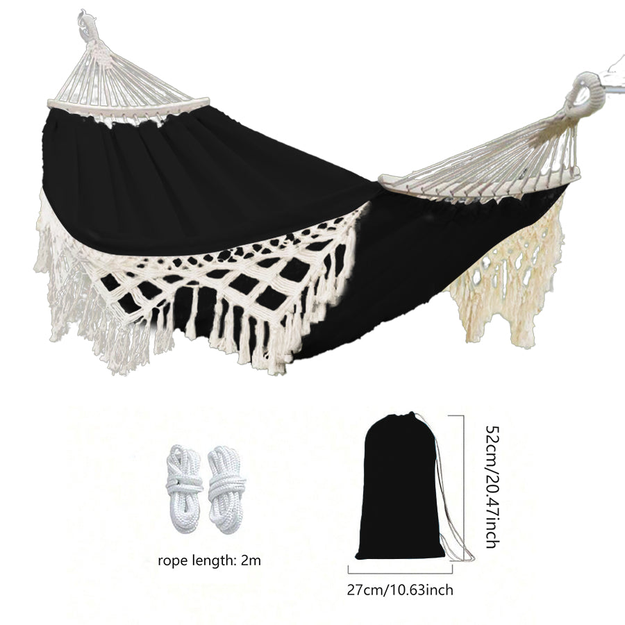 New bright-colored 1-2 person slumber hammocks. Bohemian style. Anti-rollover design. Suitable for the garden. Garden. Outdoor use
