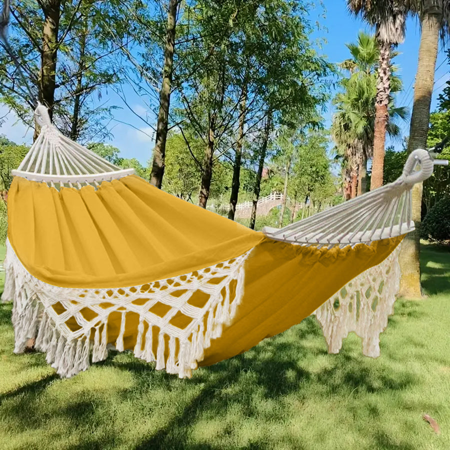 New bright-colored 1-2 person slumber hammocks. Bohemian style. Anti-rollover design. Suitable for the garden. Garden. Outdoor use