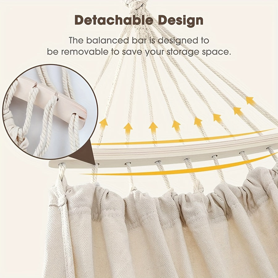 A Bohemian-style anti-fall hammock suitable for 1 to 2 people to use
